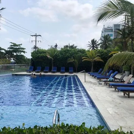In Beachfront Building With Pools Near Historic Center Cartagena